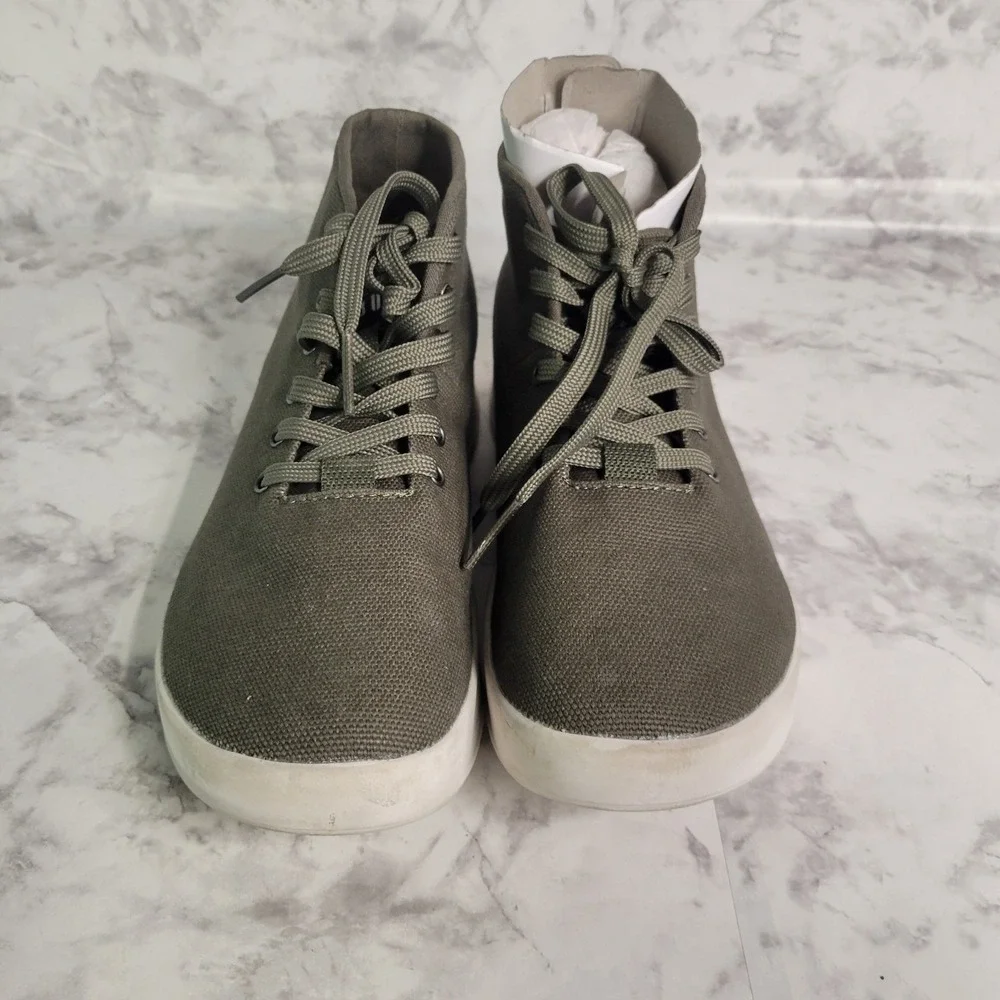 Nobull Men's 6 Women's 7.5 High Top Superfabric Shoes Sneakers Olive Green Gym
